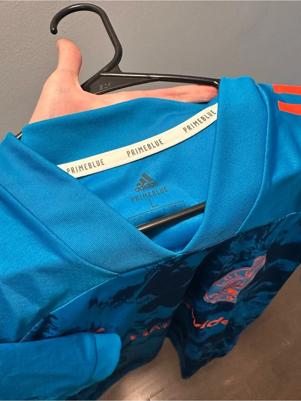 Columbus crew Men's Blue and Orange Soccer Jersey
